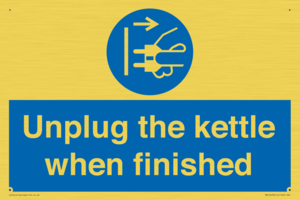 Unplug the kettle when finished